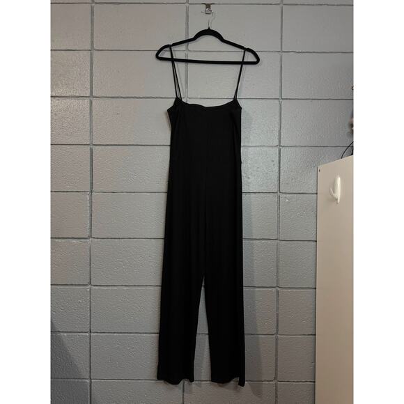 Womens Reformation Jeans Bohemian Kelsi Ribbed Crop Jumpsuit Quiet Luxury size L - Picture 2 of 5